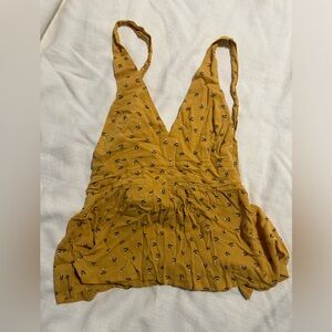 Hollister Yellow Halter top